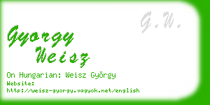 gyorgy weisz business card