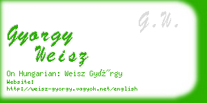 gyorgy weisz business card